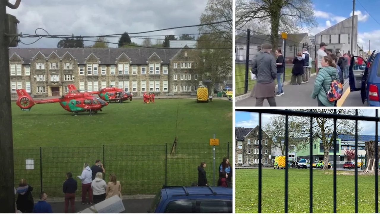 Three people including teacher injured after 'knife attack’ at school in Wales as classrooms locked down...