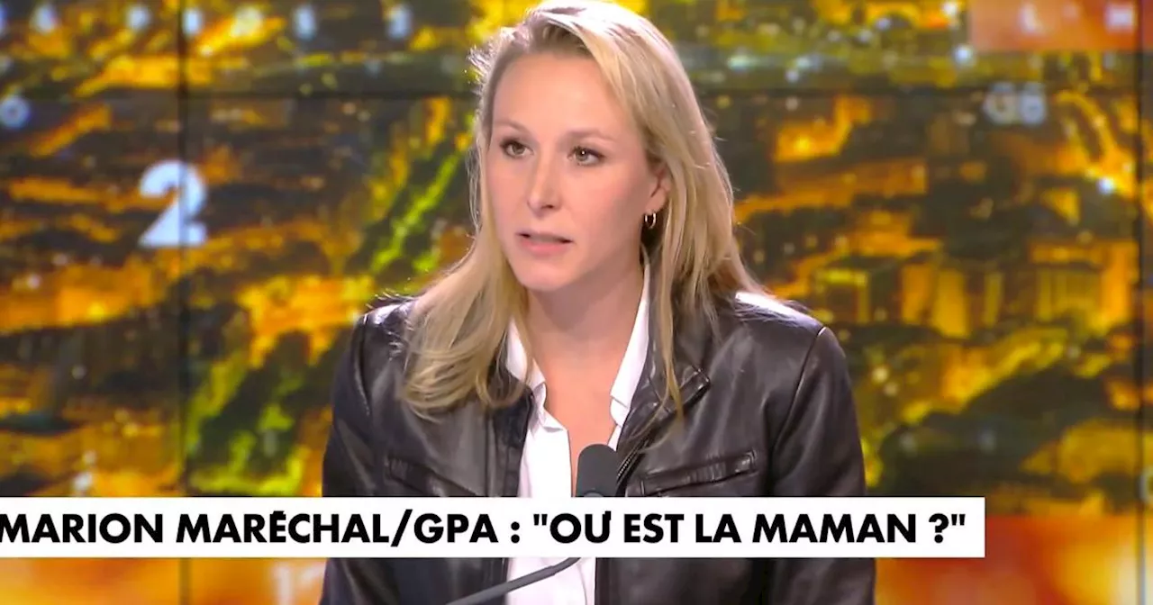 Propos polémiques sur la GPA : Marion Maréchal «ne s'habitue pas à la banalisation» d’une «pratique monstrueuse et honteuse»