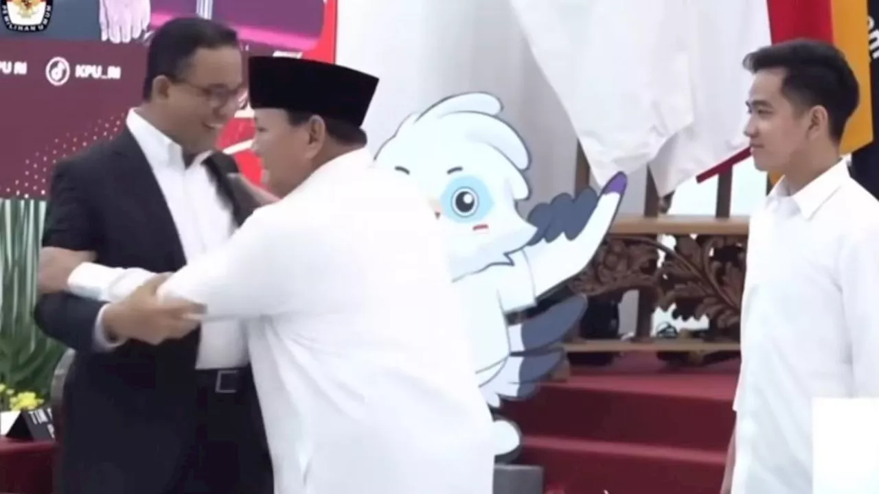 Momen Prabowo Subianto Gemas dengan Anies Baswedan, Usai Pidato Sebagai Presiden Terpilih 2024-2029