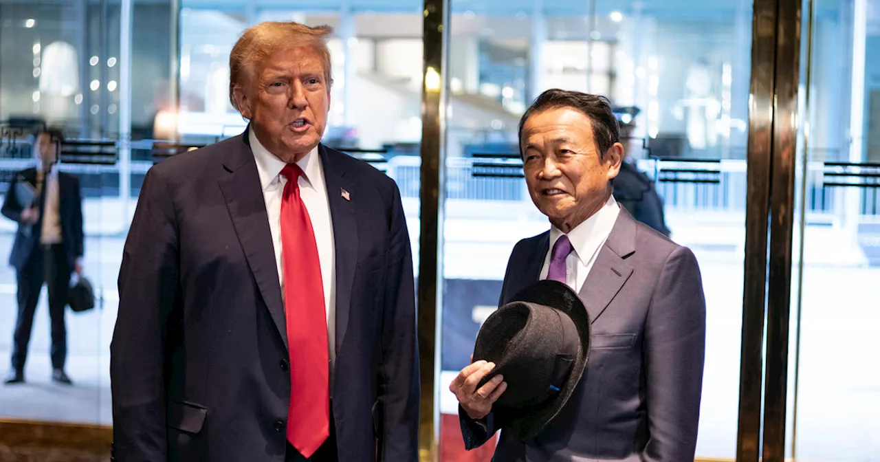 Trump meets with former Japanese Prime Minister Taro Aso