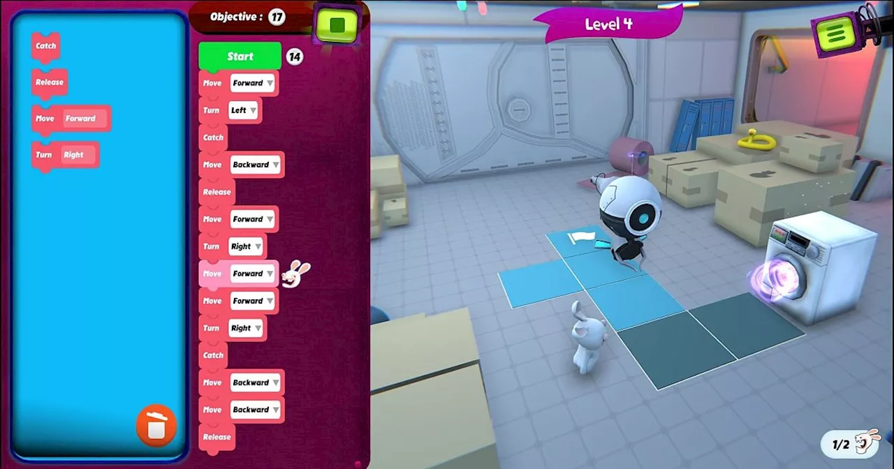 «Rabbids Coding!»: Verrücktes Kaninchen-Programmieren im All