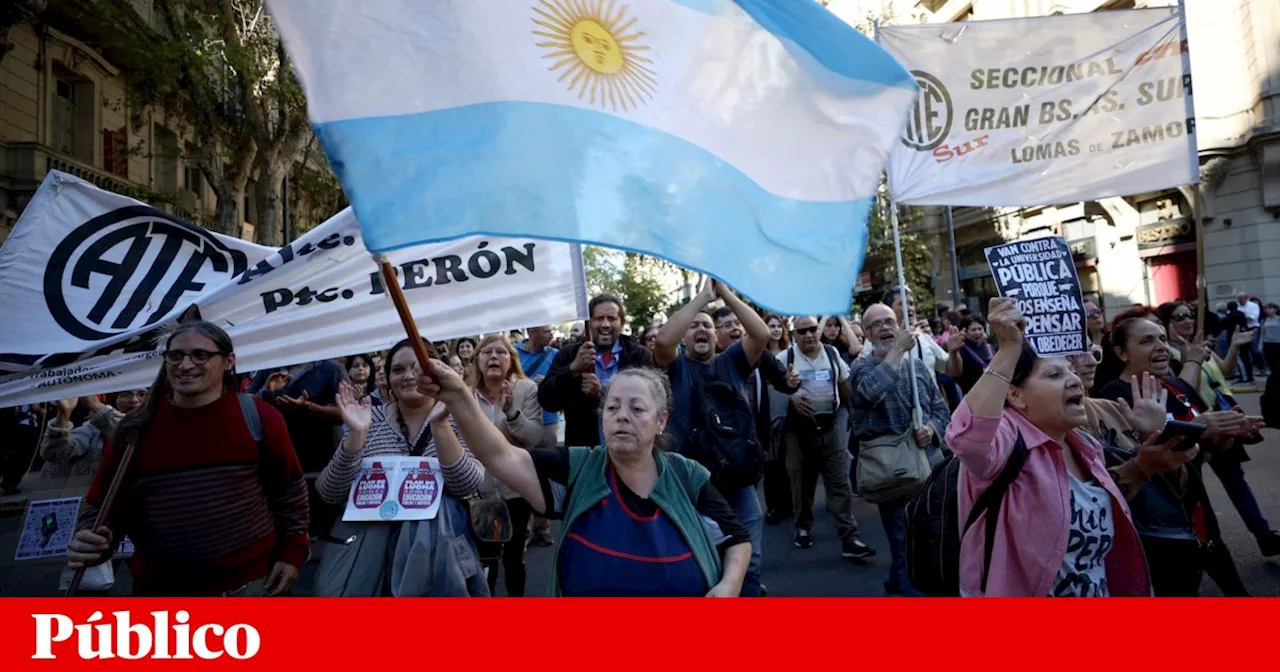 Meio milhão nas ruas de Buenos Aires contra Milei