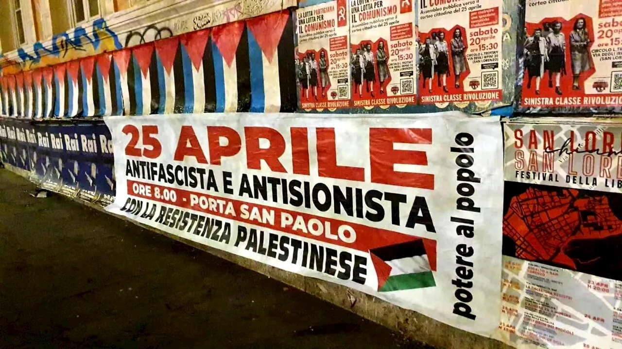 Roma si blinda: il 25 aprile antagonisti pro Palestina e comunità ebraica a Porta San Paolo