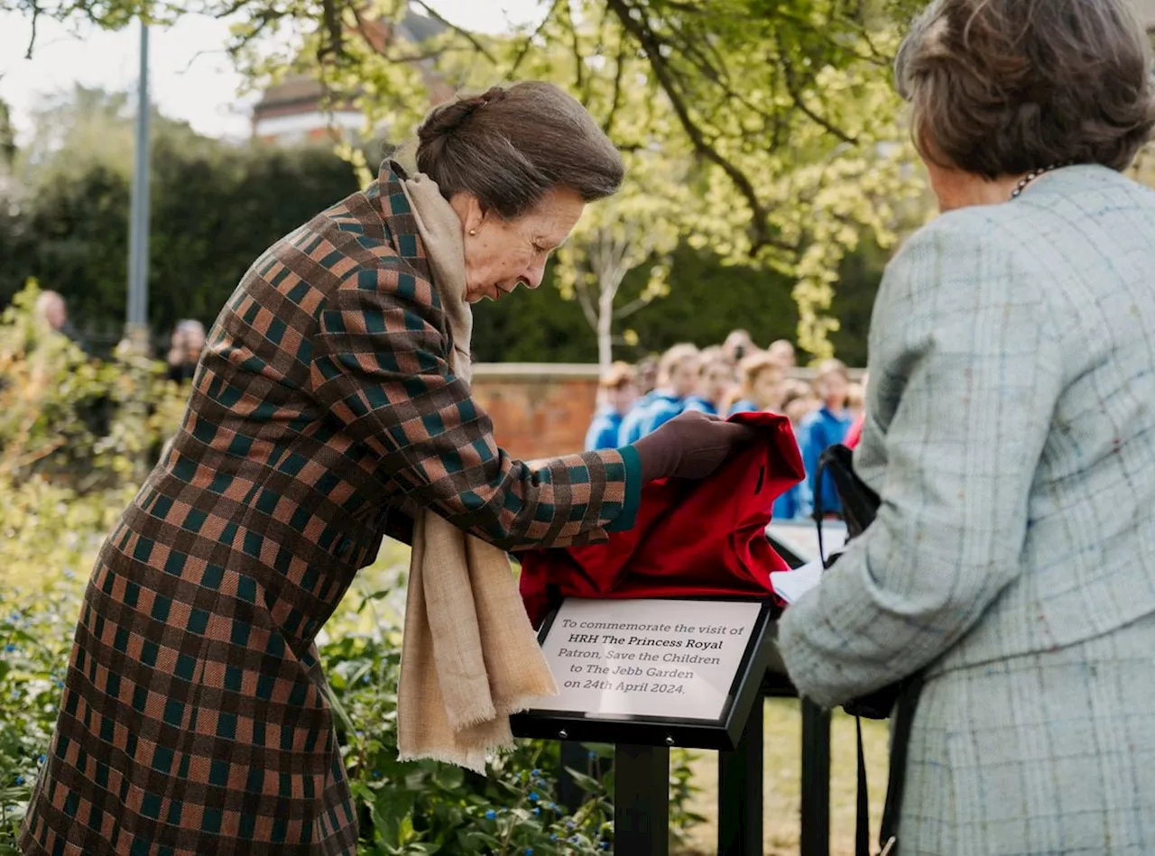 Watch: Princess Anne visits Ellesmere to unveil plaque at memorial garden