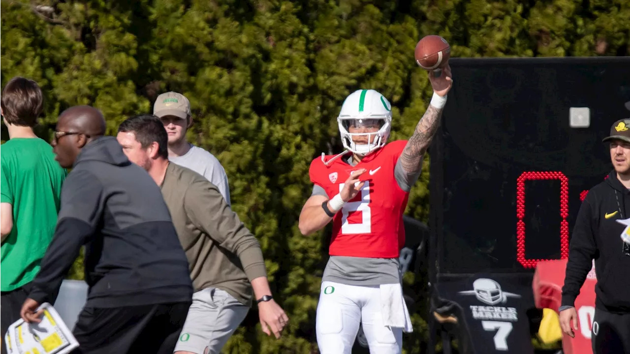 Oregon Ducks’ Dillon Gabriel: First-Look Spring Football Game