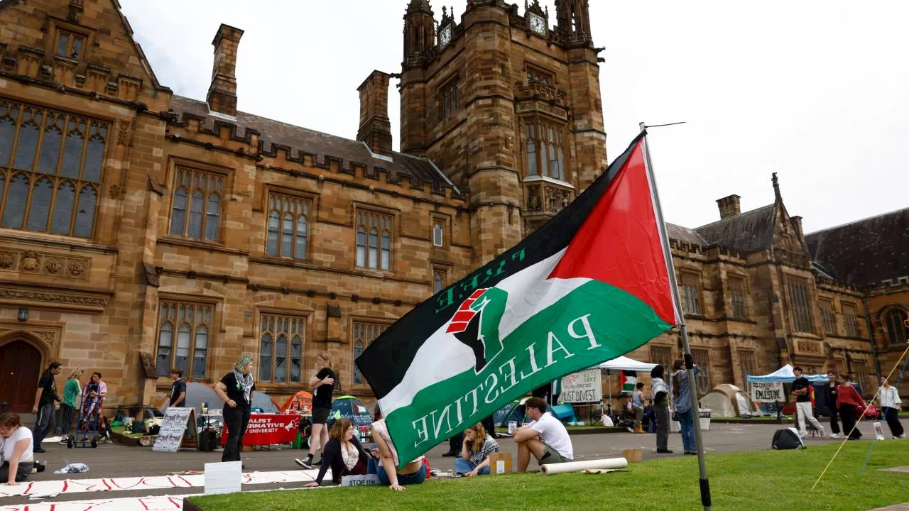 US-inspired pro-Palestine protest camp takes over Sydney University