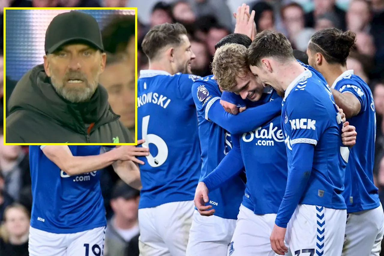 Manchester United fans mock Jurgen Klopp with chant during game as Liverpool falter against Everton...