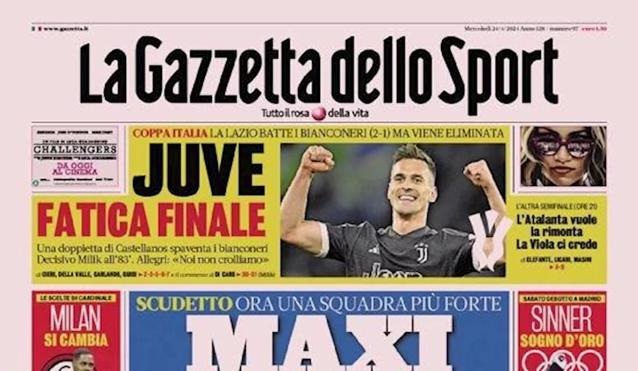 La prima pagina de La Gazzetta dello Sport titola così stamattina: 'Maxi Inter'