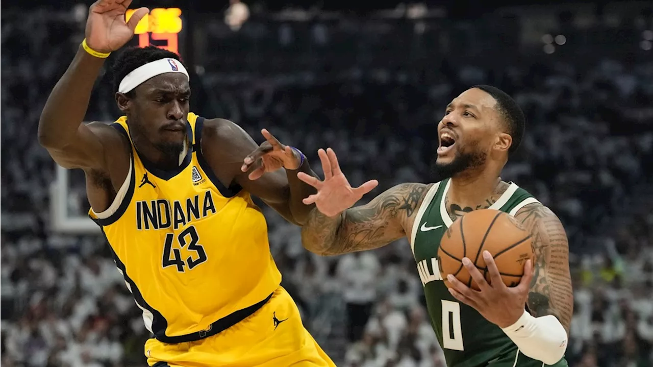 Pacers cruise past Bucks 125-108 to even playoff series