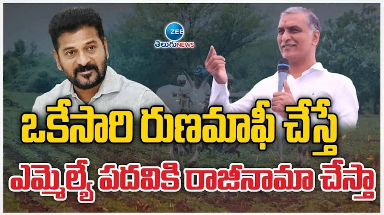 Harish Rao: నా ఎమ్మెల్యే పదవికి రాజీనామా చేస్తా.. సీఎం రేవంత్‌కు హరీష్ రావు ఓపెన్ ఛాలెంజ్