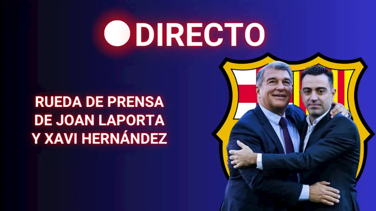 Rueda de prensa de Xavi Hernández y Joan Laporta, en directo: últimas noticias sobre la continuidad del entrenador en el Barça