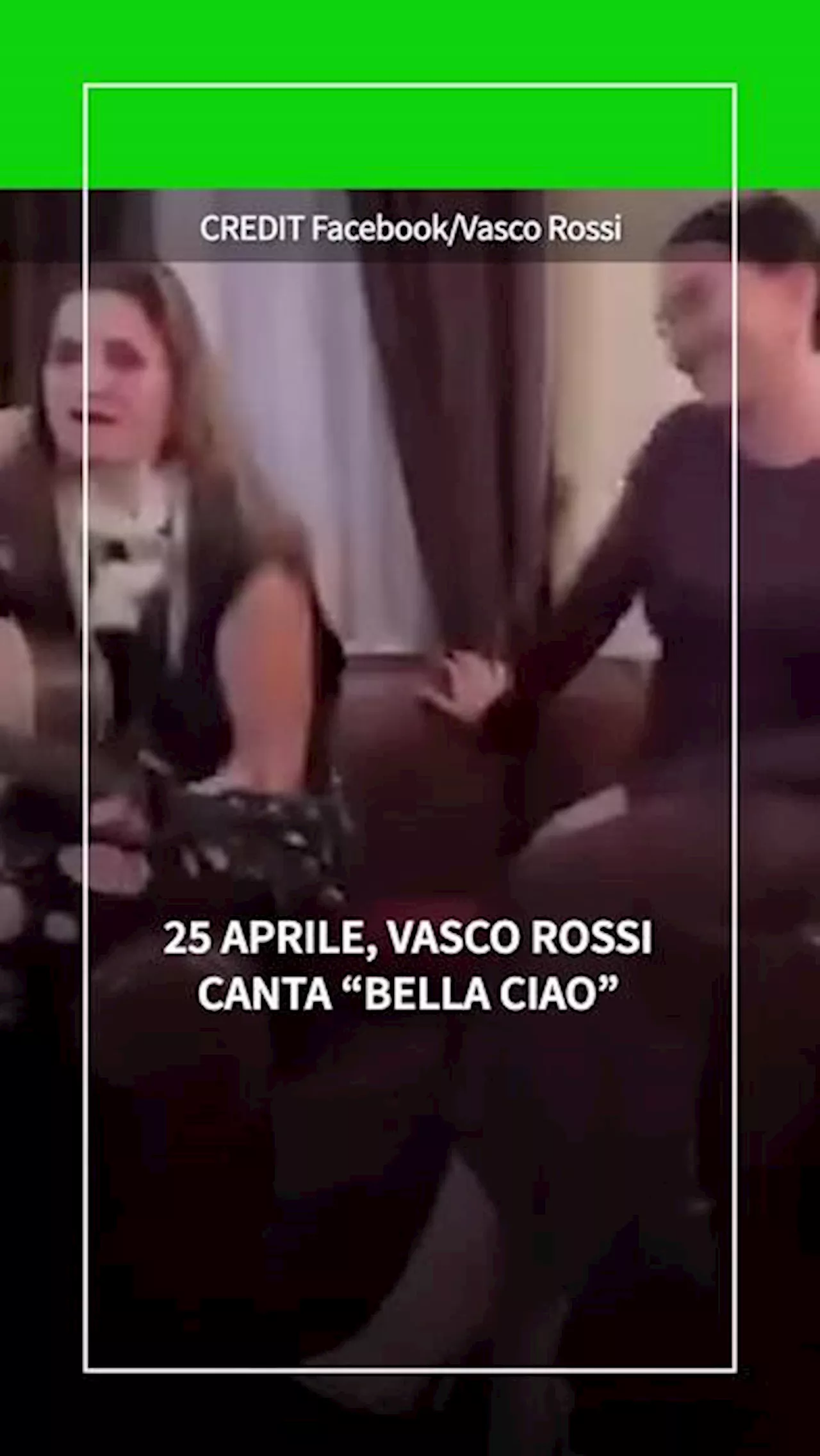 25 aprile, Vasco Rossi canta 'Bella Ciao' insieme agli amici