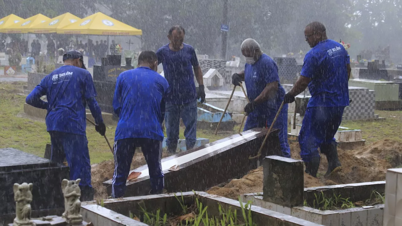 Brazilian authorities bury deceased migrants who drifted in African boat to the Amazon