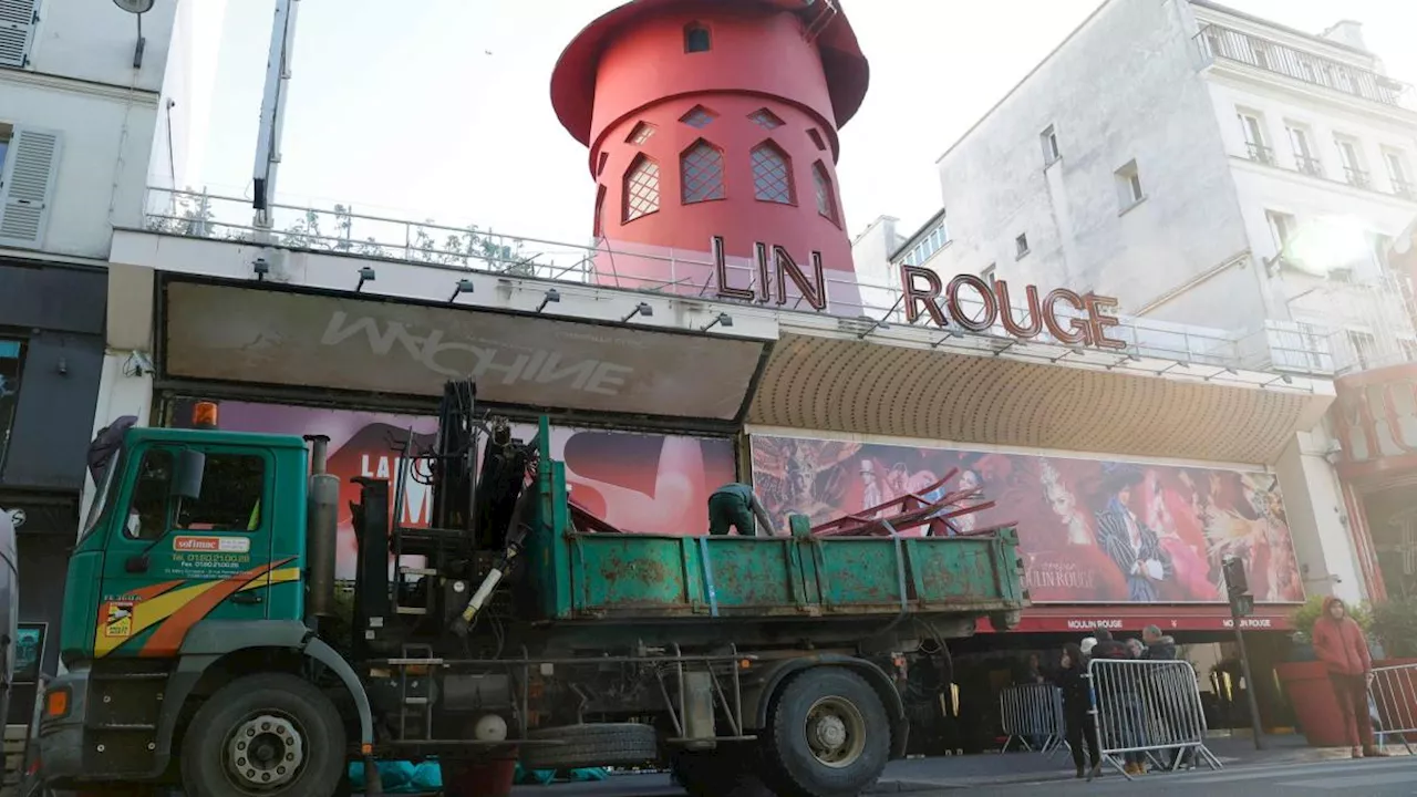 Mühlrad des Pariser Cabarets Moulin Rouge stürzt ab