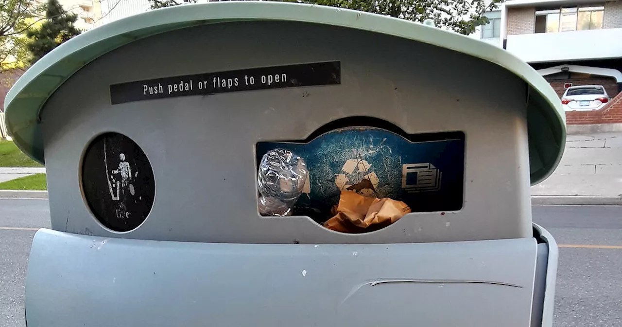 Toronto's constantly-broken public garbage bins are getting high-tech new replacements