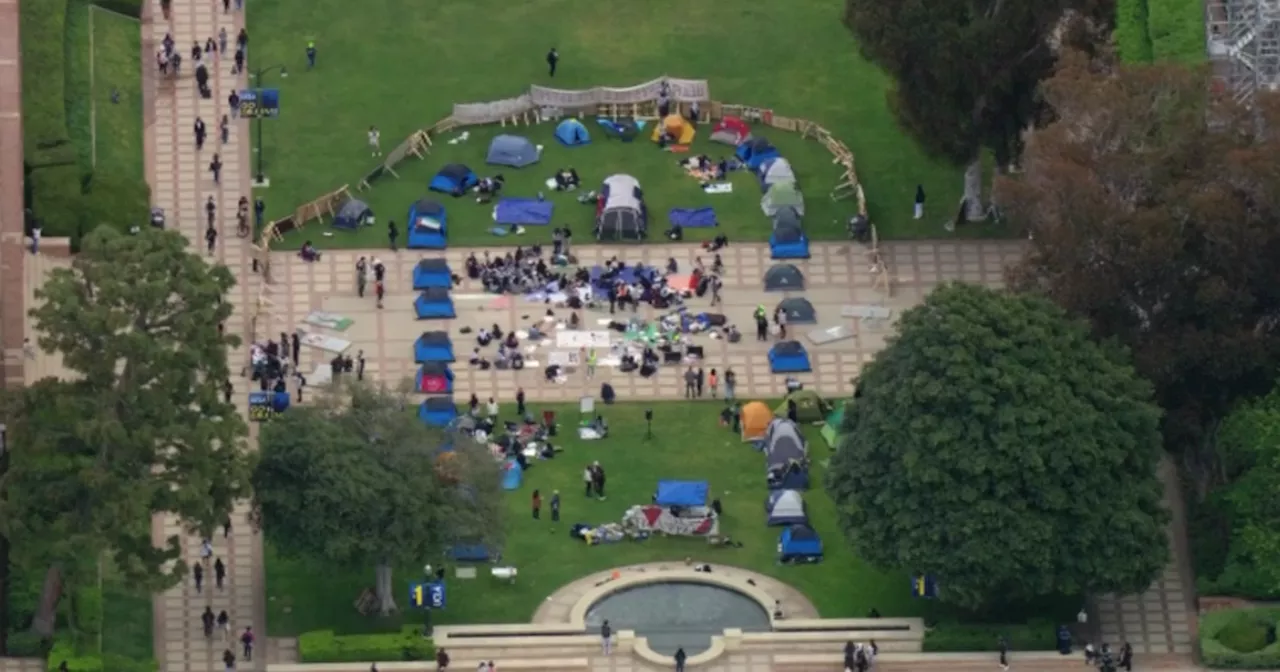 Pro-Palestine protesters set up encampment on UCLA campus