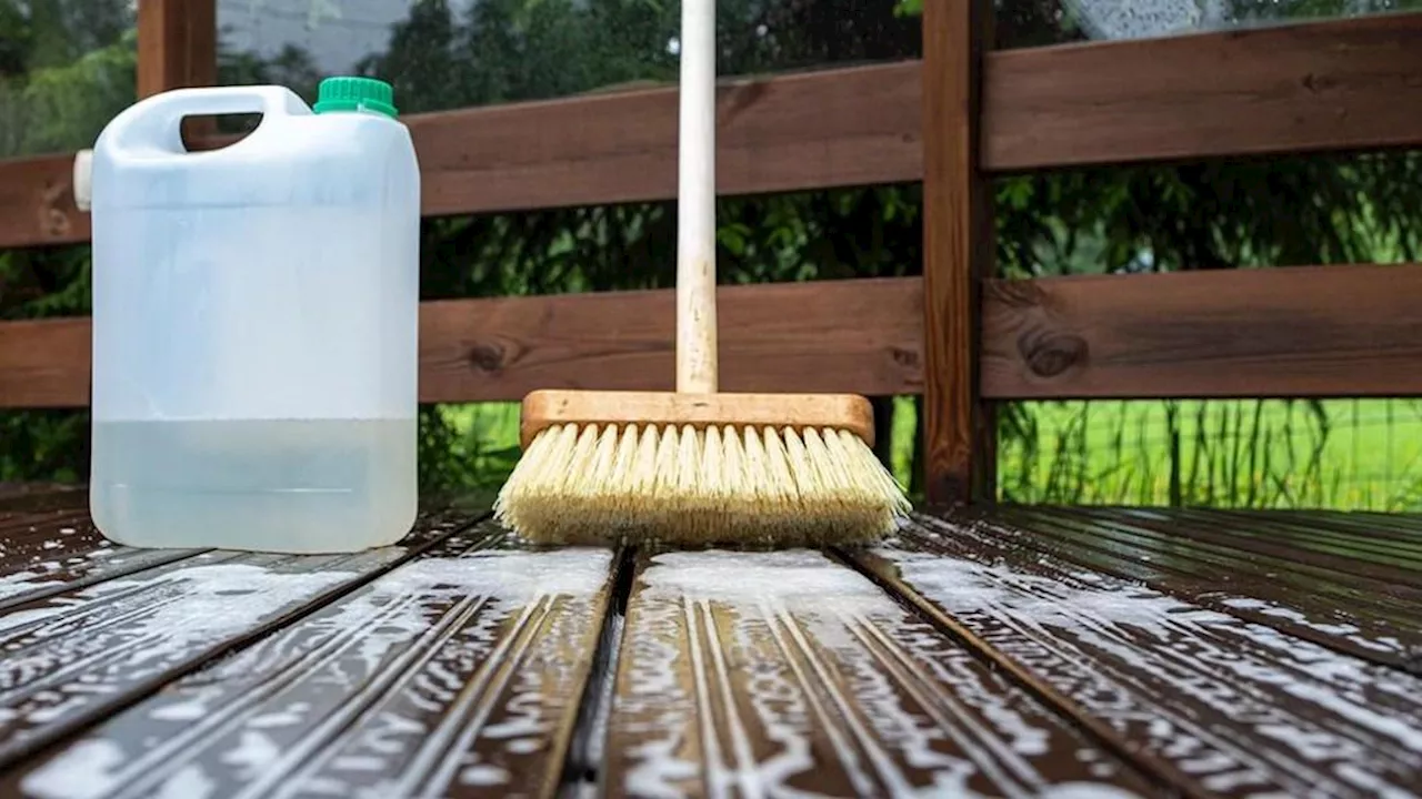 Which deck scrub brush is best for heavy-duty cleaning?