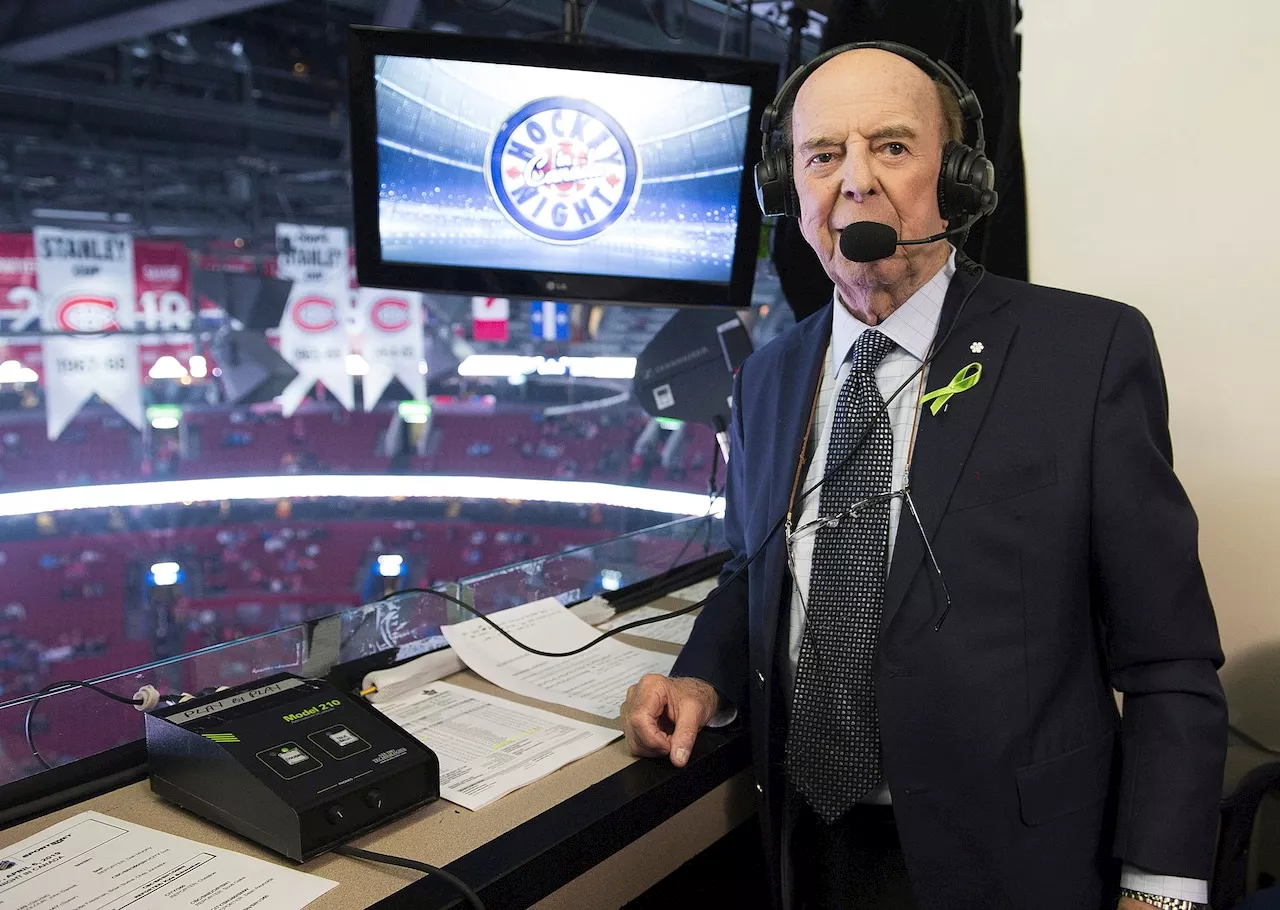 Legendary hockey broadcaster, voice of ‘Hockey Night in Canada,’ dies at 90