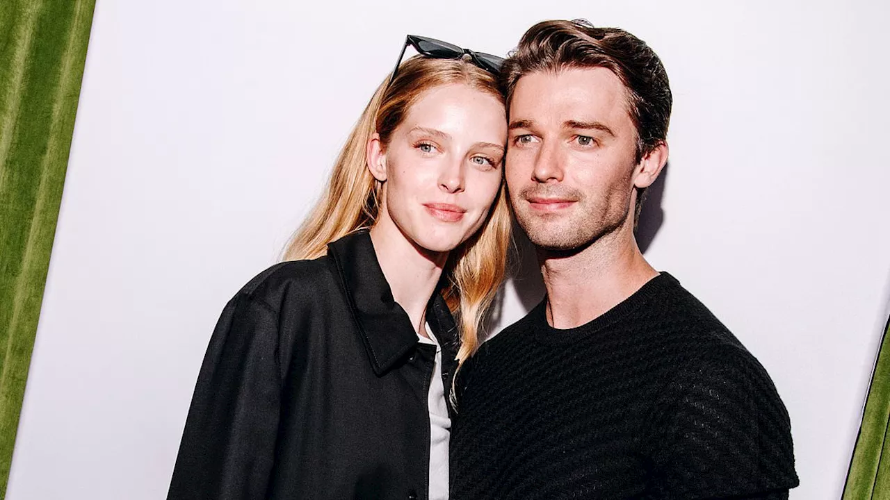 Patrick Schwarzenegger looks smitten with fiancée Abby Champion on break from photoshoot for Emporio...