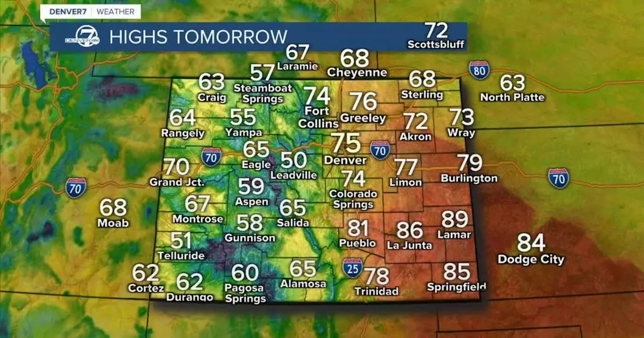 Denver weather: 70s return Wednesday, severe storms on NE plains