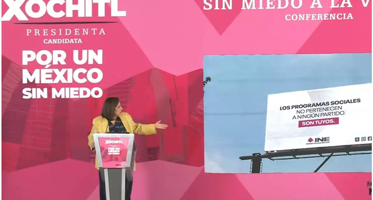 INE ordena a Xóchitl Gálvez bajar o modificar su conferencia por uso indebido del logotipo electoral