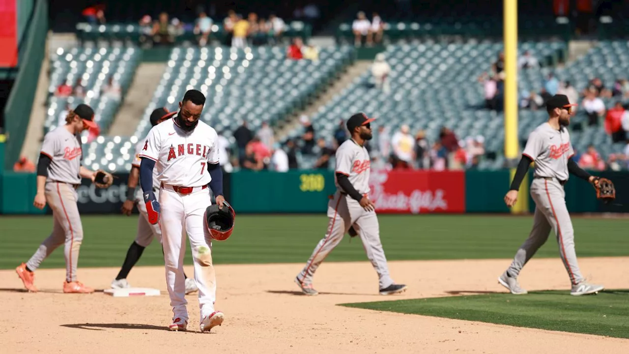 Adell, Angels dispute controversial review in loss to Orioles