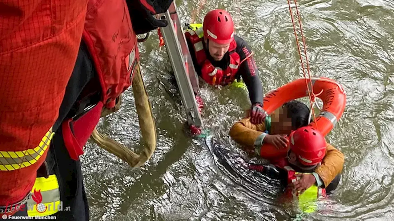 Bayern: Dramatische Minuten an der Isar in München → Arbeiter springt rettend in den Fluss