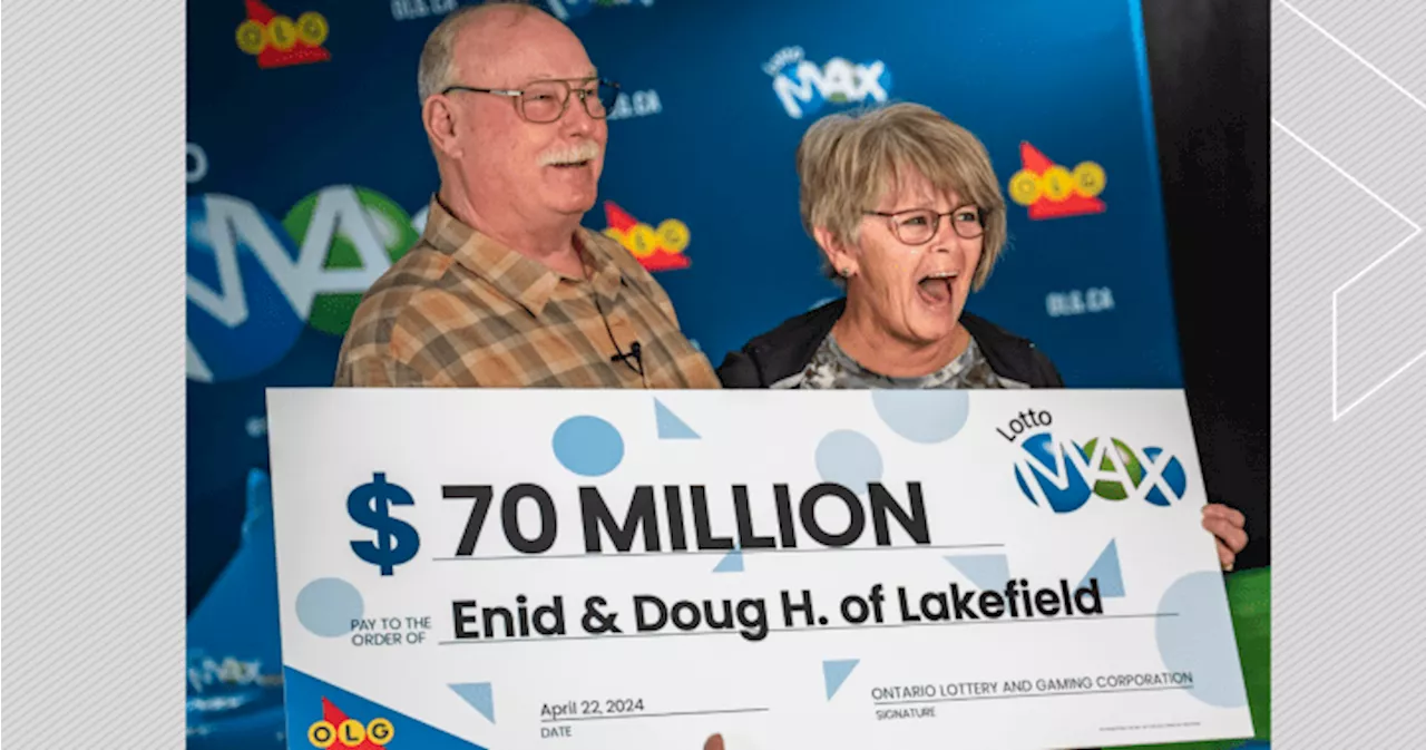 Lakefield, Ont., couple celebrates $70M Lotto Max win after keeping it secret for 2 months