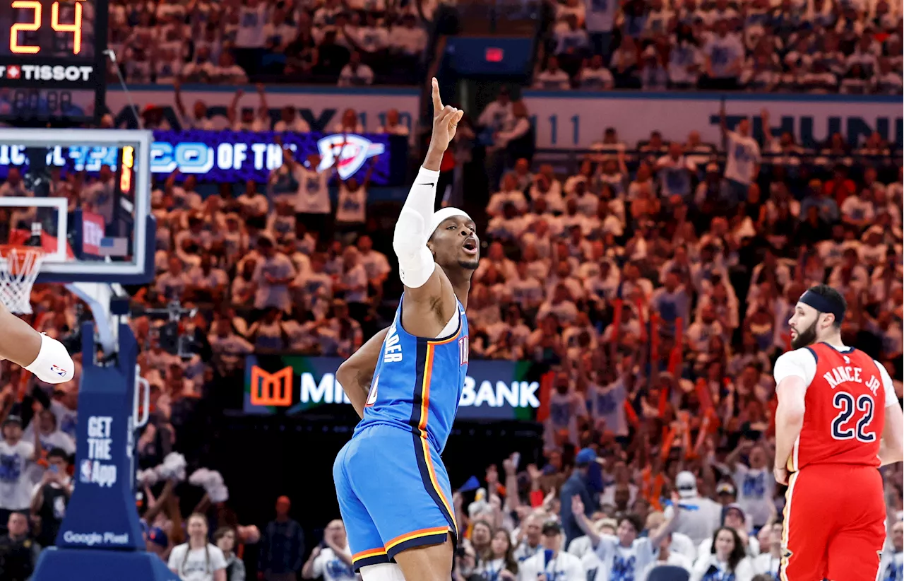 NBA: Shai Gilgeous-Alexander, Thunder rout Pelicans in Game 2