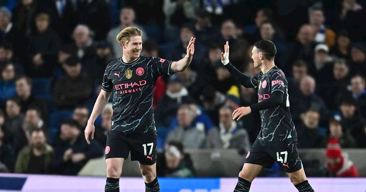 Man City make mockery of Brighton banana skin and look unstoppable in title race