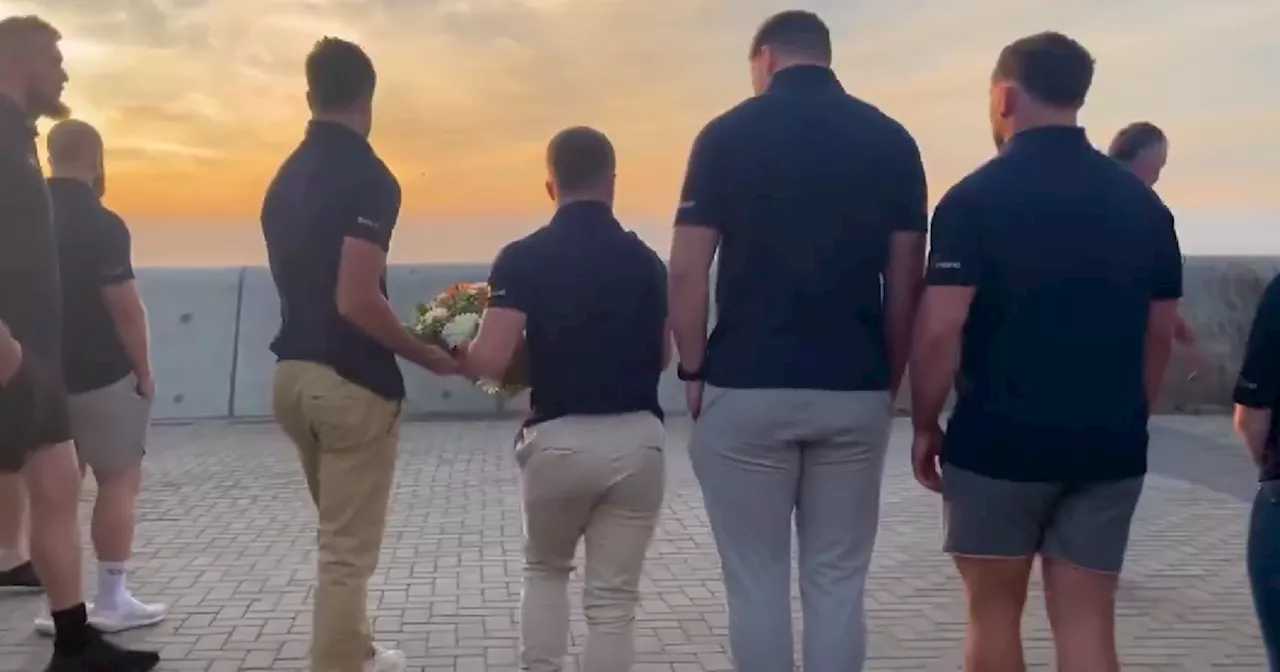 Munster lay wreath for coach killed in paragliding accident in South Africa