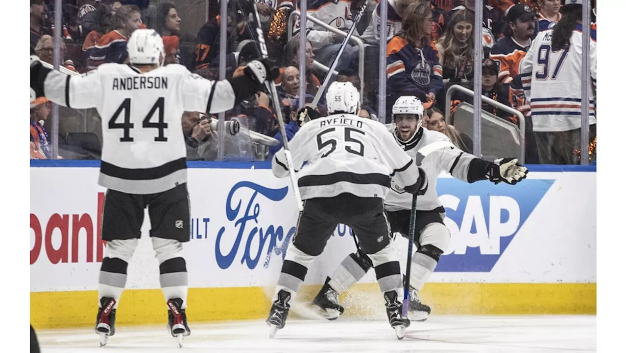 Anze Kopitar scores in OT as Kings beat Oilers in Game 2 to tie series