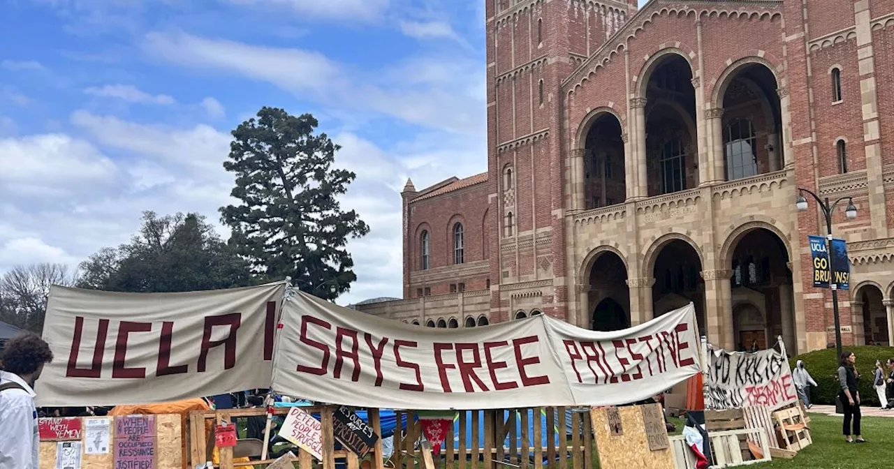 Pro-Palestinian Protesters At UCLA Build Encampment One Day After Similar Demonstration, Arrests At USC