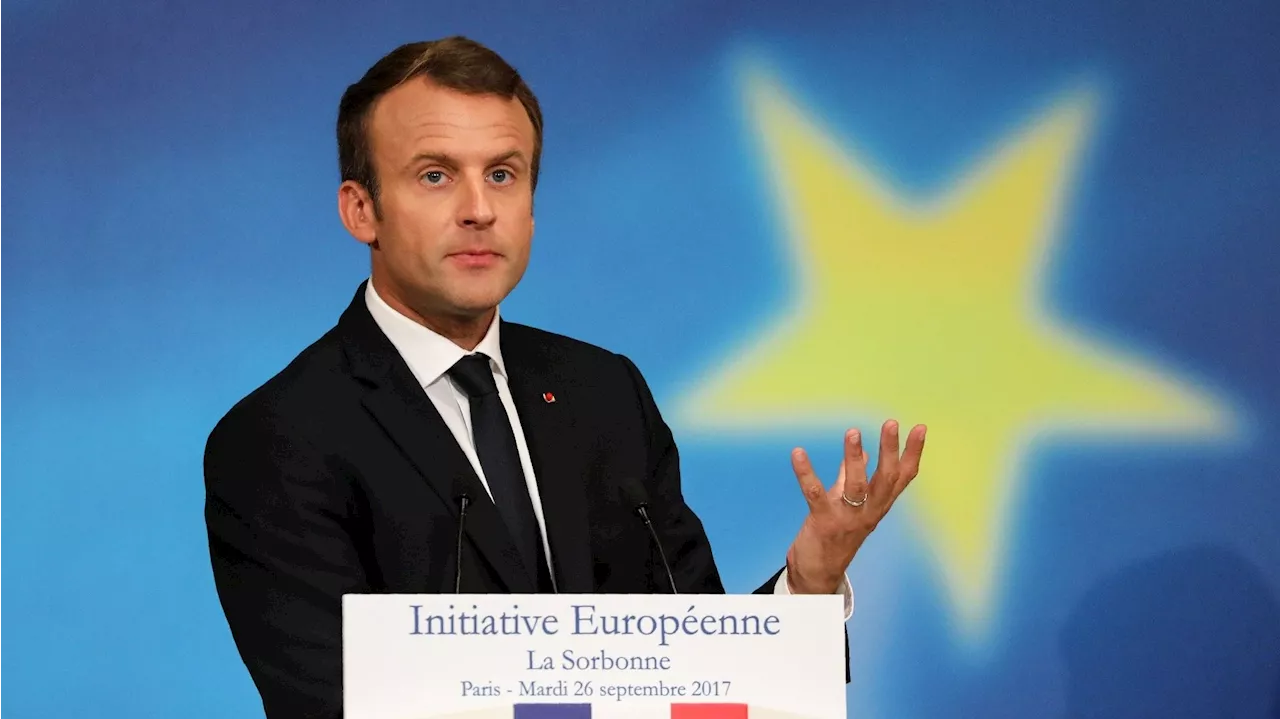 Emmanuel Macron de retour à la Sorbonne à Paris avec un grand discours sur l'Europe