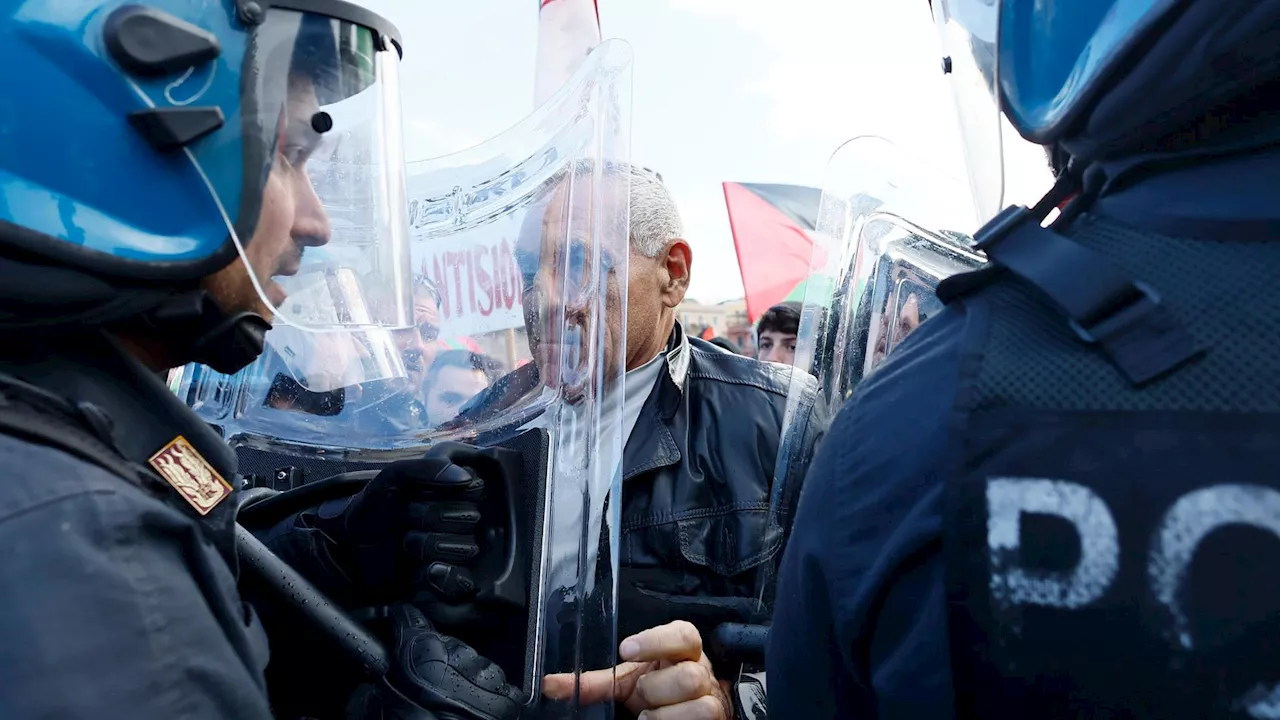 Due ore di guerra civile a Roma: tensioni tra Brigata ebraica e Pro Palestina