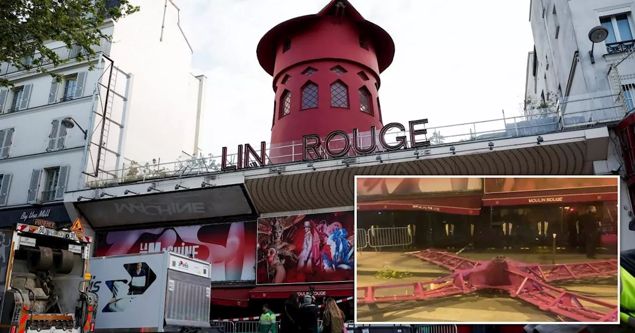 Iconic Moulin Rouge windmill collapses at famous Paris cabaret club