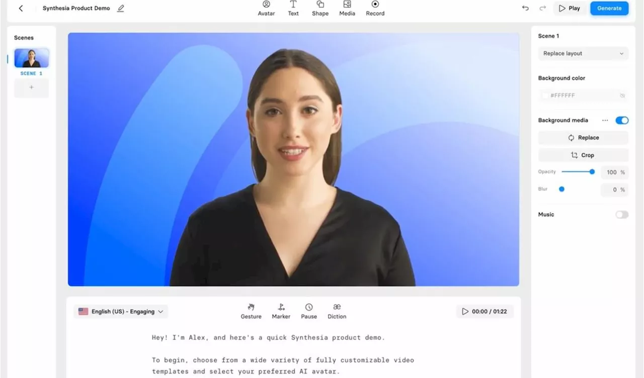 Nvidia-backed startup Synthesia unveils AI avatars that can be generated from text