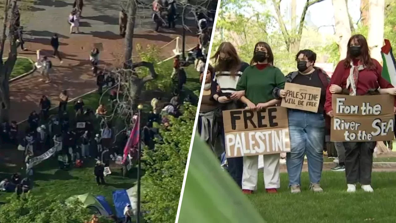 Pro-Palestinian protesters march through Center City, gather at Penn