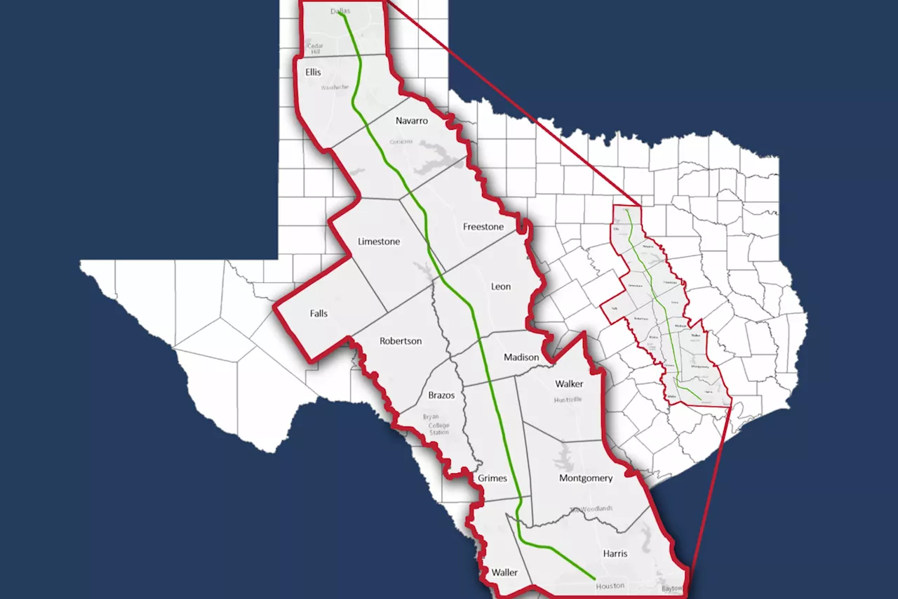 Texas Map Shows Where High Speed Rail Route Would Travel