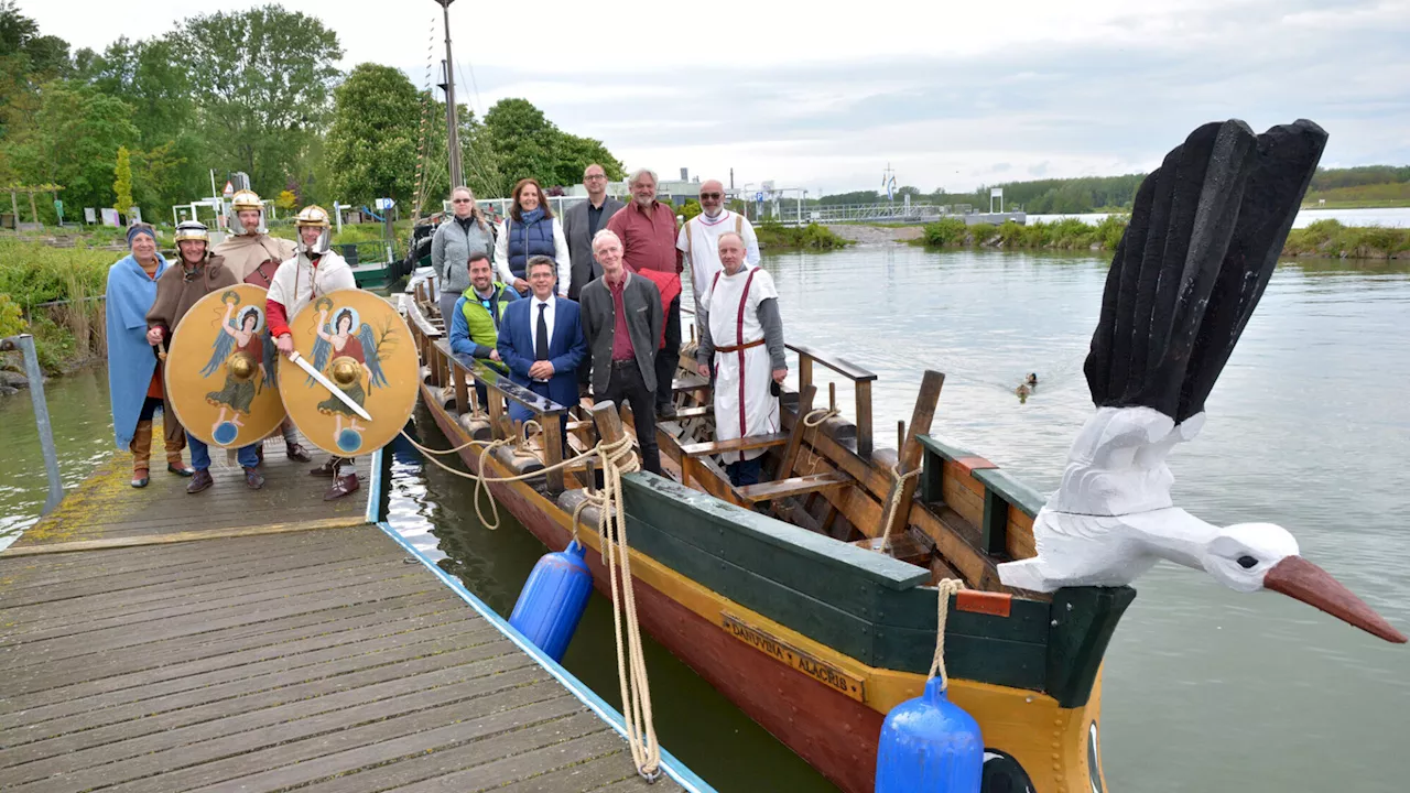 Römerboot „Danuvina Alacris“ ist in Tulln angekommen