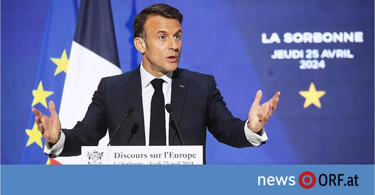 „Unser Europa könnte sterben“: Macron fordert gemeinsame EU-Aufrüstung