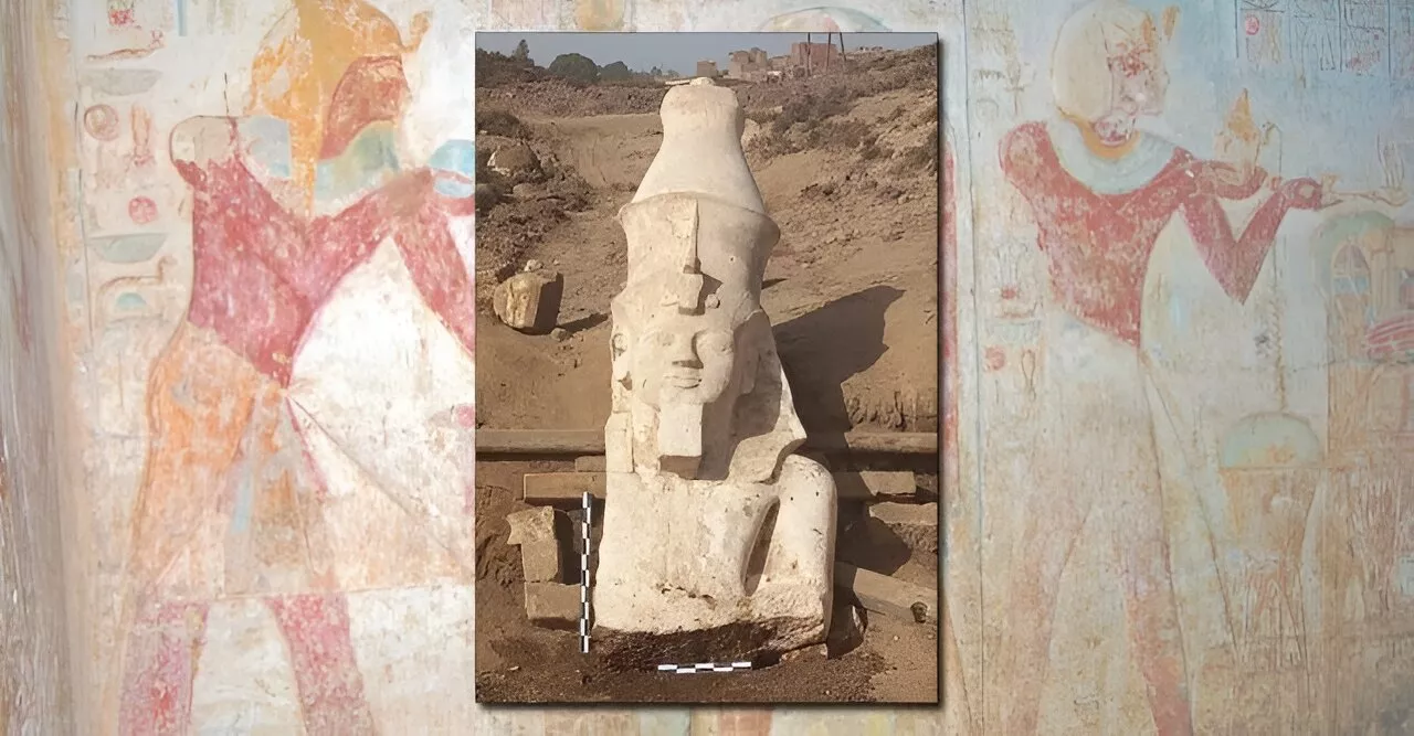 Archaeologists unearth top half of statue of Ramesses II