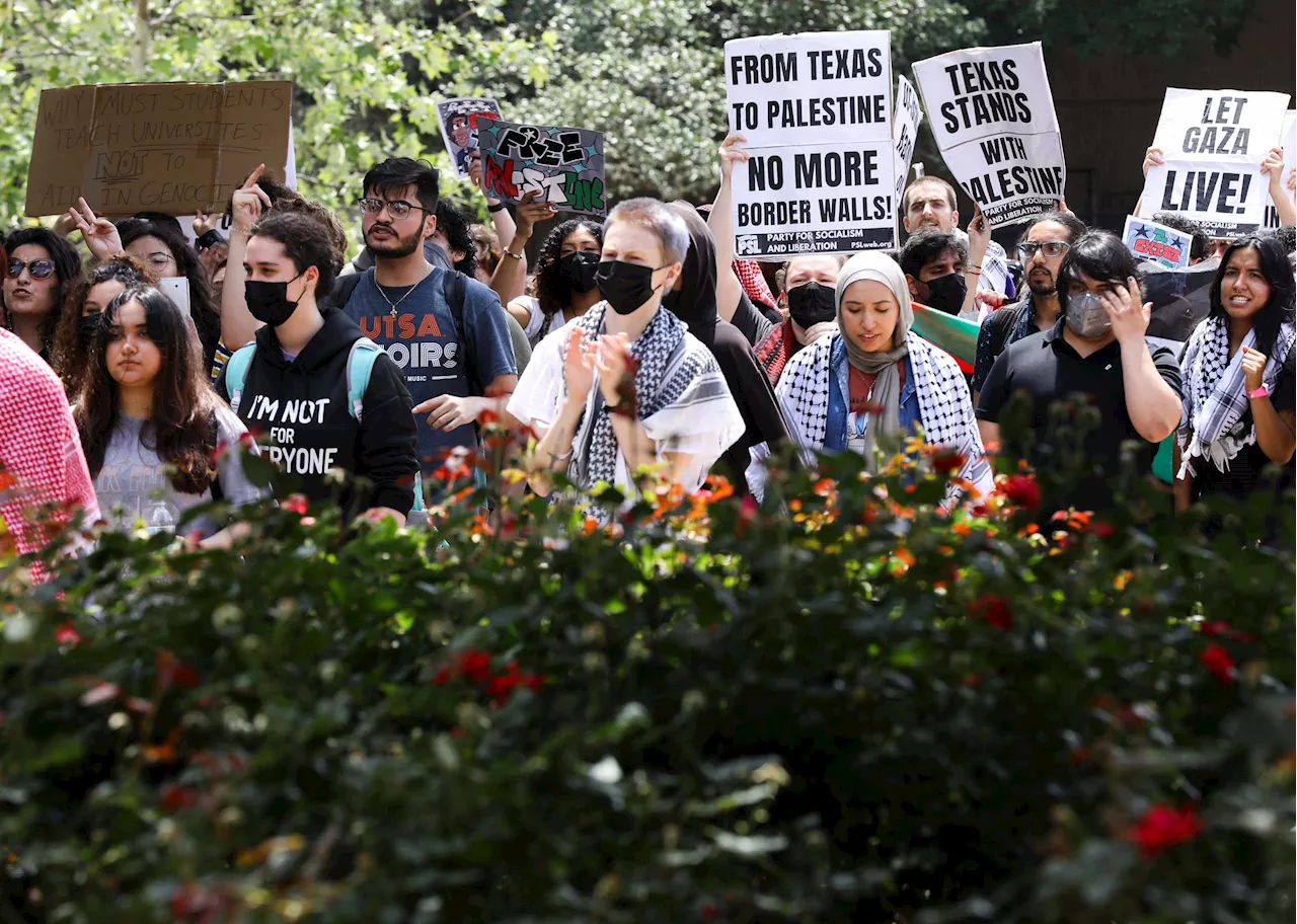 Students allege free speech violations at UTSA march for Palestine