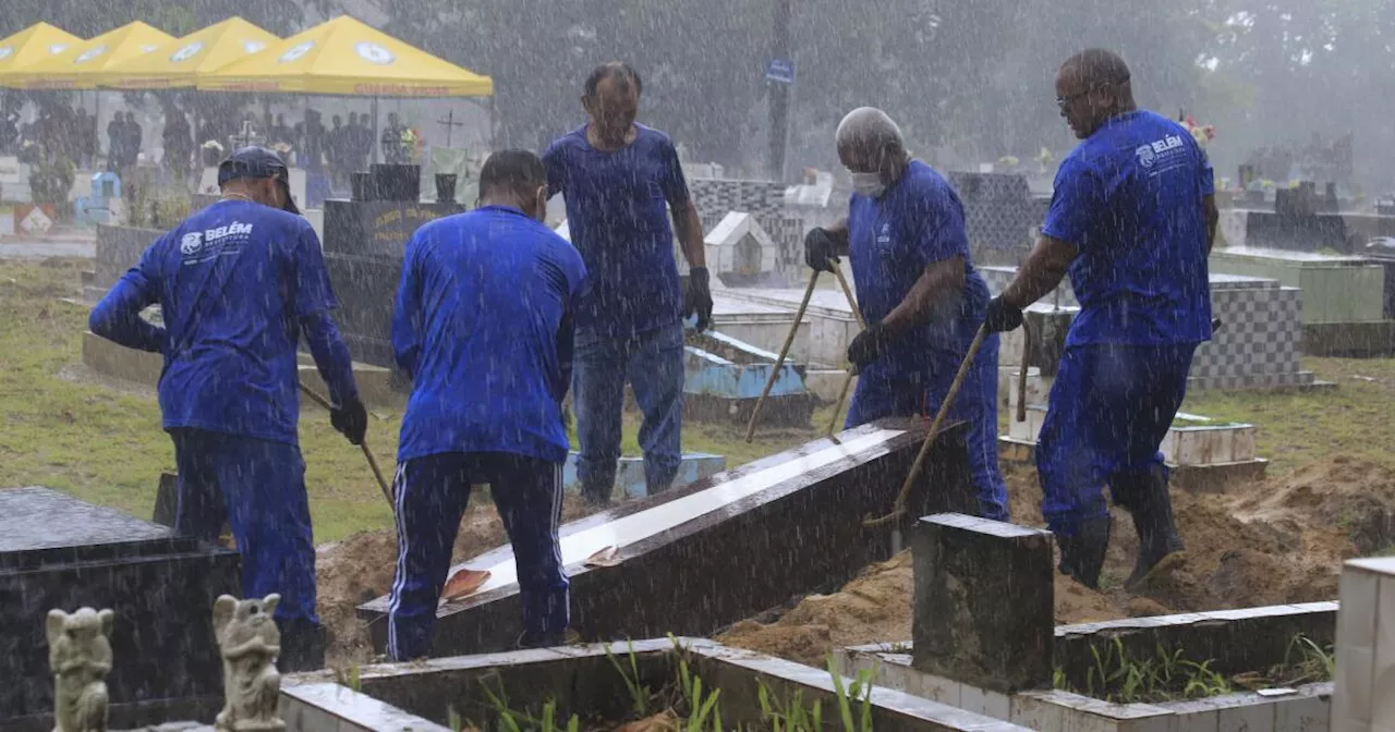 Brazilian authorities bury deceased migrants who drifted in African boat to the Amazon