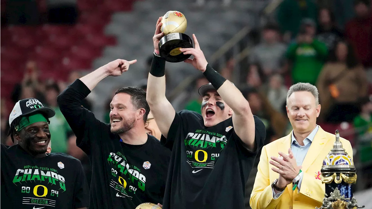 Oregon Football Coach Dan Lanning Travels To Alabama To Support Bo Nix: NFL Draft First Round