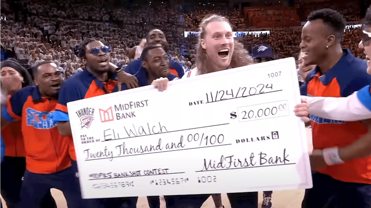 Thunder Undefeated During Postseason When a Fan Hits Half Court Shot Worth $20,000