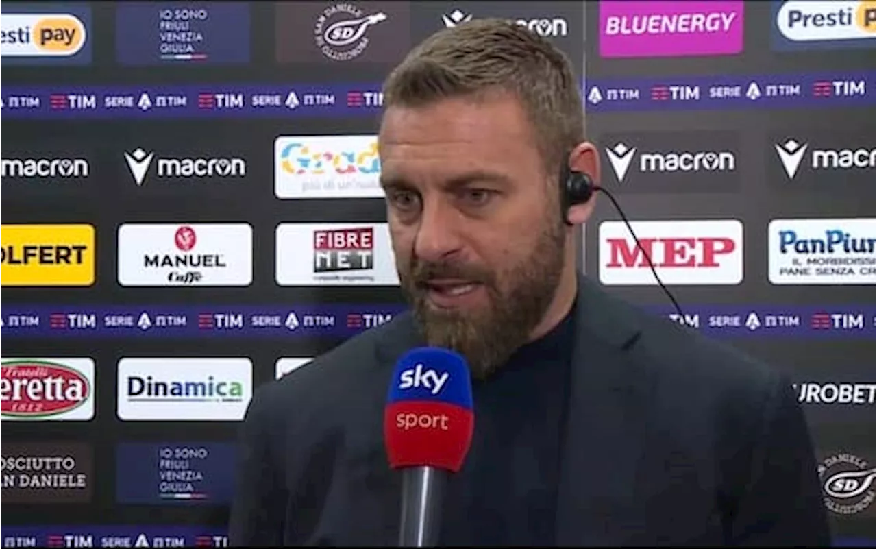 Udinese-Roma, De Rossi: 'E' una vittoria che ci dà una grande spinta'