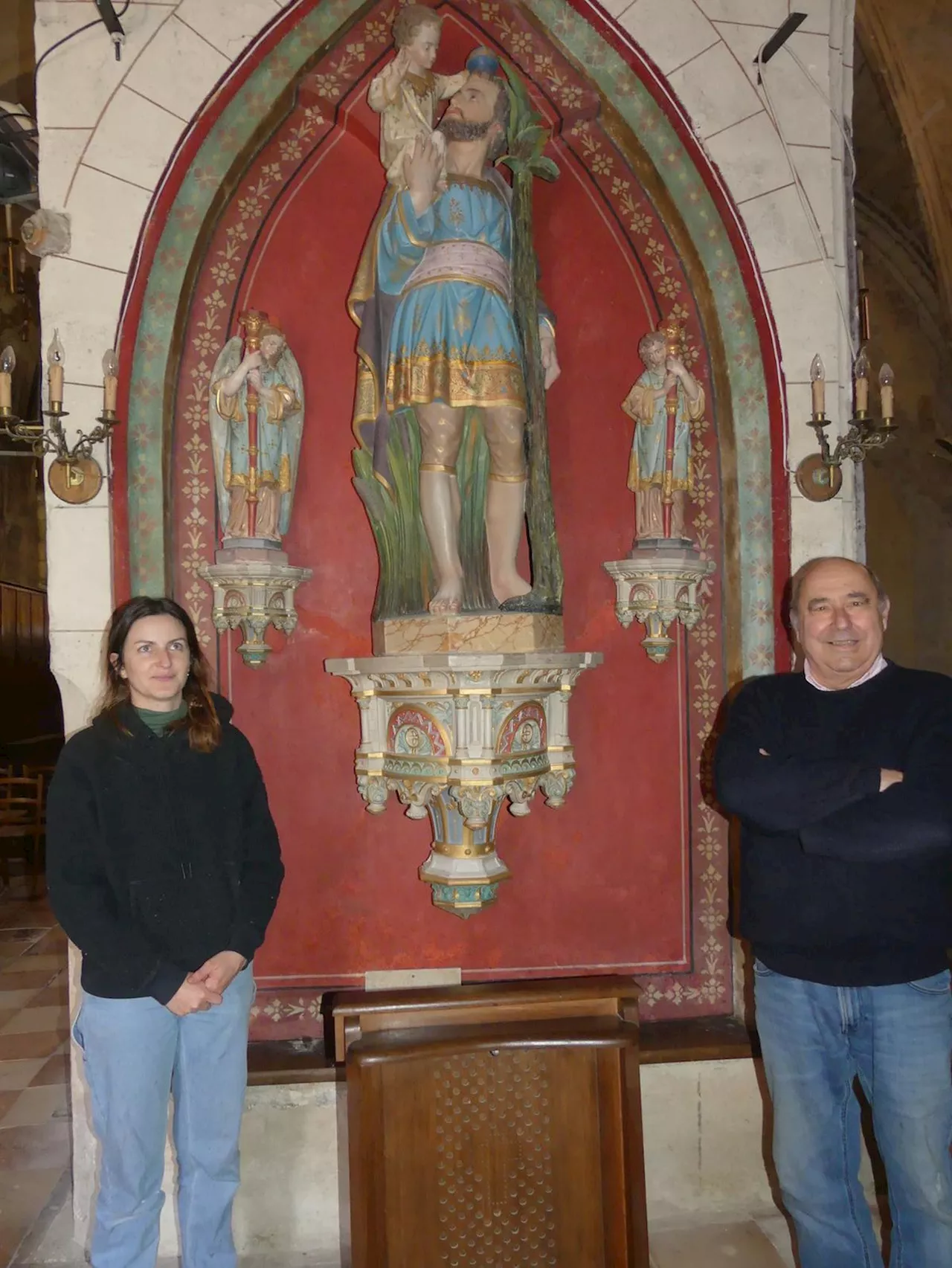 Saint-Christoly-de-Blaye : Saint Christophe a retrouvé toutes ses couleurs