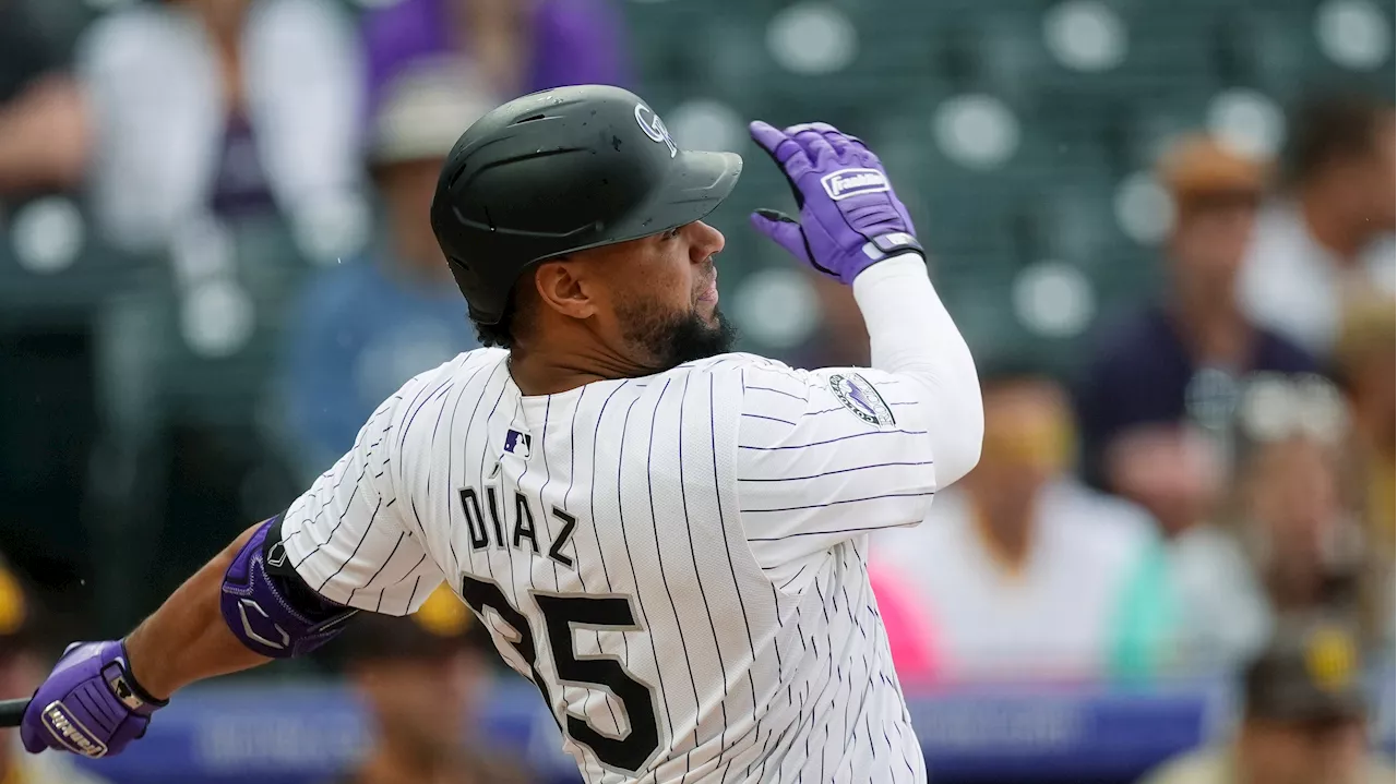 Díaz gets key hit as Rockies rally for victory over Padres