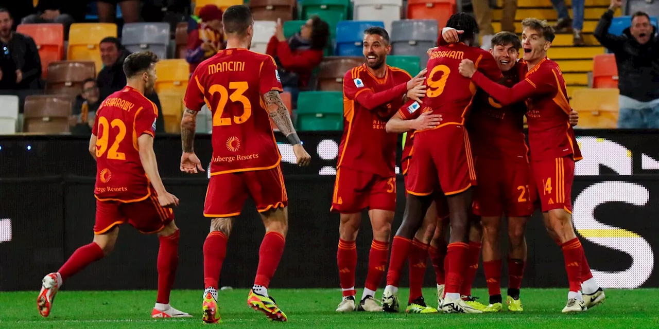 Roma batte Udinese nel recupero: Cristante gol al 95’, De Rossi a -4 dal Bologna